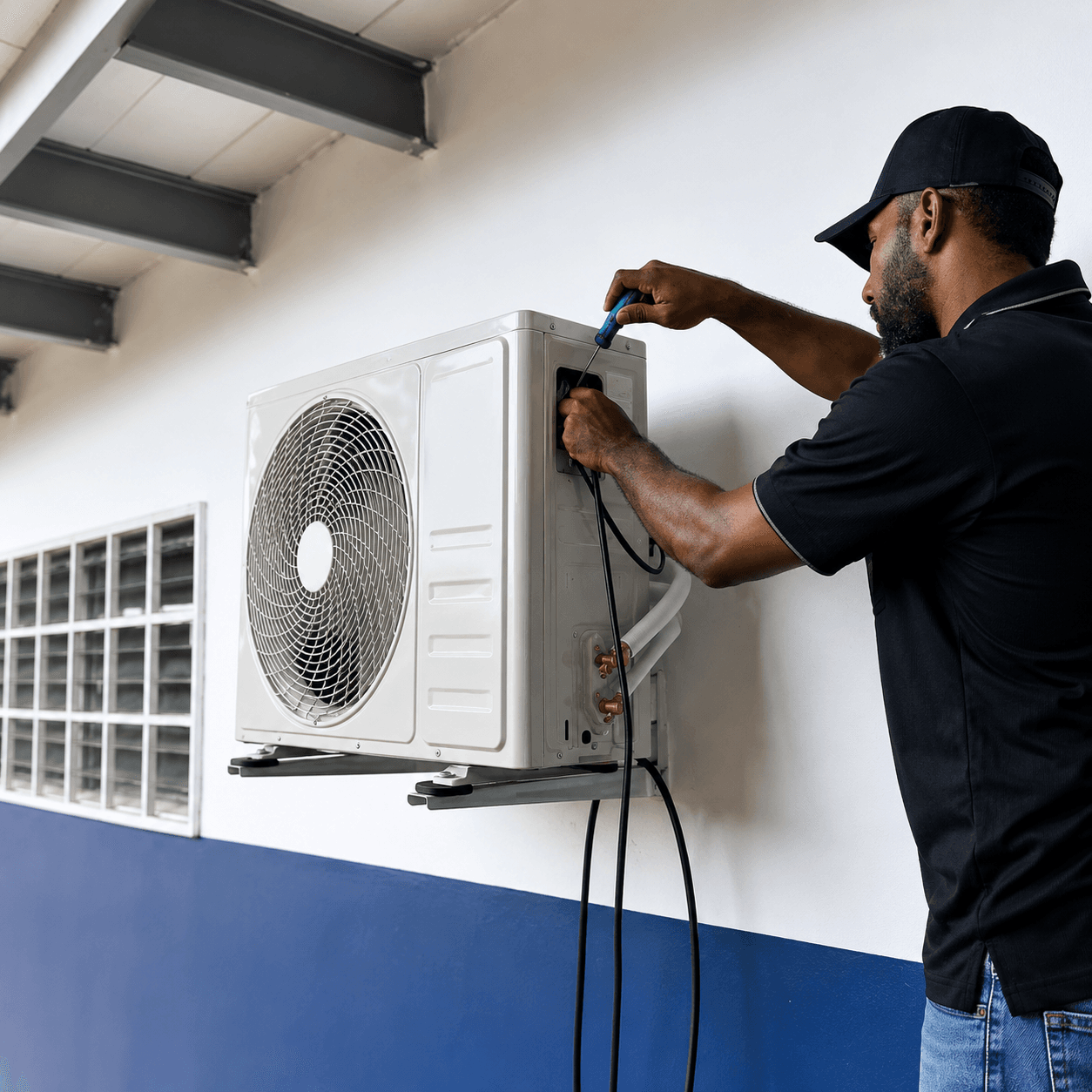 Instalacion y puesta en marcha de Aire Acondicionado - Colegio Moises Castillo Ocana