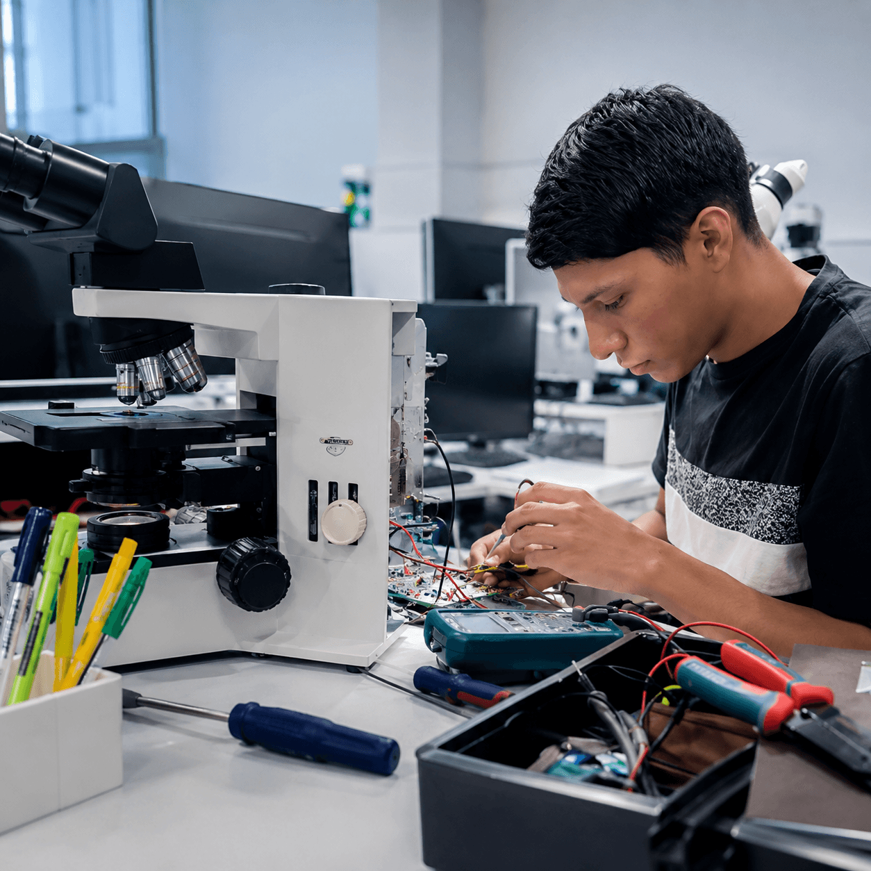 Mant. preventivo y restauracion de microscopio Olympus - Cliente Privado